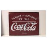 Delicious and refreshing Ice Cold Coca Cola sign