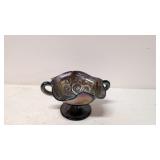 Vintage Dugan Footed Double handled Bon Bon Dish