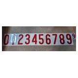 Gasoline price numbers  0 - 9 and 9/10 for sign