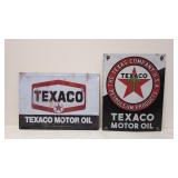 Two Contemporary Texaco Printed Signs