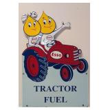Porcelain Esso Tractor Fuel sign