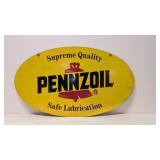 Pennzoil Supreme Quality Safe lubrication sign