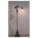 Antique uranium ornate Bridge Lamp