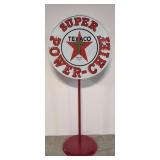 Porcelain Texaco Super Power Chief lollipop sign