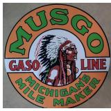 48' Round Musgo Michigan Mile Sign