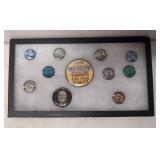 11 Vintage Buttons Pins