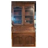 Antique Large Victorian Drop Front Walnut Desk