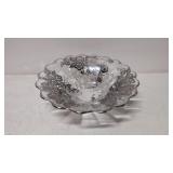 Silver overlay footed bowl