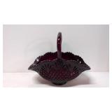 Vintage L. E. Smith large red Pineapple basket