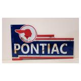 Pontiac painted metal signwith Chief Indian Full