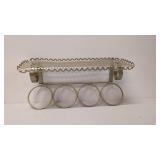 Gold Toned Filigree Shelf with bottle rack