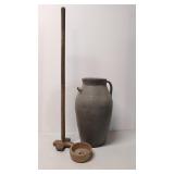 Antique Middle Tennessee 4 gallon stoneware churn