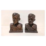 Antique pair Charles Lindberg Verona bookends