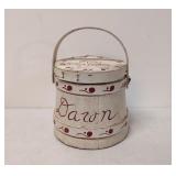 Small Wooden Firkin Bucket / sugar bucket