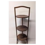 3 tier folding oak pie stand