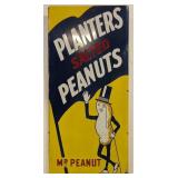 Large Porcelain Planters Salted Peanuts sign