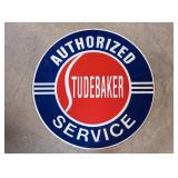 25 1/2" painted metal Studebaker Autherized Servie