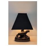 Vintage black panther mid century T.V. Lamp