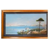 Museum Quality Gouache painting Italian coast