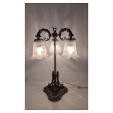 Vintage 3 light table lamp