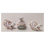 Three Lefton Porcelain "Bloomer Girls" Figurines