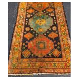 Russian Kasab Green & orange hand tied rug