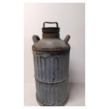 Antique Columbia Steel Screw top Oil Lube Can