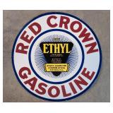 30" Red Crown Gasoline sign