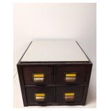 Vintage Tribe of K 4 drawer metal file cabinet