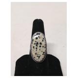 .925 Ring with Dalmation Jasper