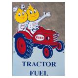 Porcelain Esso Tractor Fuel Sign