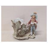 Vintage Victorian Boy Figurine bisque planter