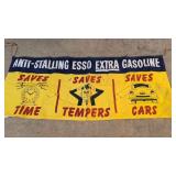 Vintage Esso Extra Anti-stalling Gasoline Banner