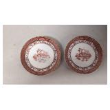 2 Royal Doulton Rustic Willow butter pats