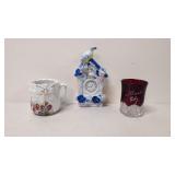 Shaving Mug, Souvenier glass, and wall pocket