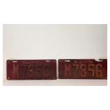 2 original  1931 New Jersey License plates
