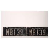 Original pair 1932 New Jersey license plates
