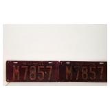 Original pair 1931 New Jersey license plates