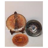 3 Vintage piecesof Fenton Carnival glass