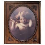 Framed Cupid with arrow print