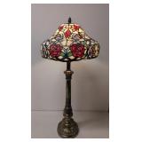 Leaded Stained glass shade table lamp