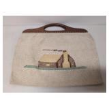Custom Farm House Needlepoint handbag