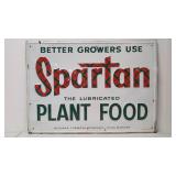 Old Spartan Plant Food Embossed metal sign