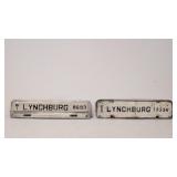 Two Vintage Lynchburg TagToppers