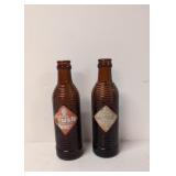 2 Vintage 7 oz. Brown Orange Crush Bottles