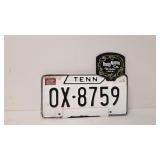 1970 Tennessee license plate with Ford tag Topper
