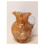 Fenton Golden Iridescent Apple Tree Beverage pitch