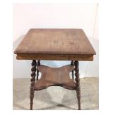Antique Barley twist oak center table