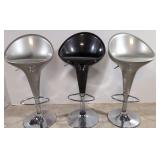 3 Hydraulic Adjustable Bar Stools  24' to 30'