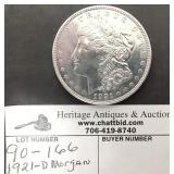 1921 - D Morgan Silver Dollar